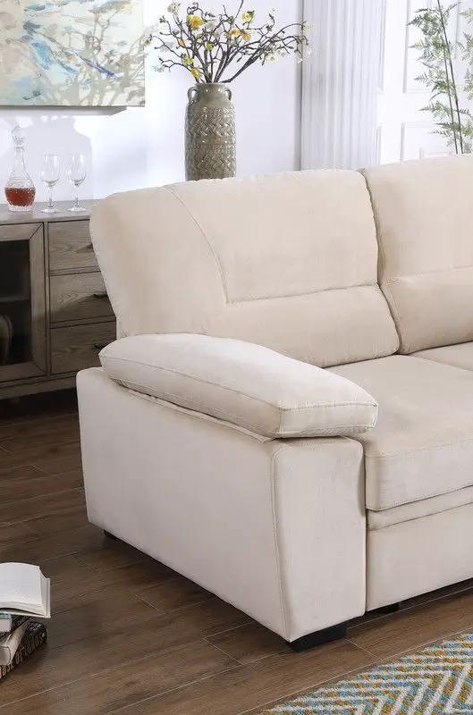 Kipling - Reversible Sleeper Sectional Sofa Chaise by HouseOfZazla