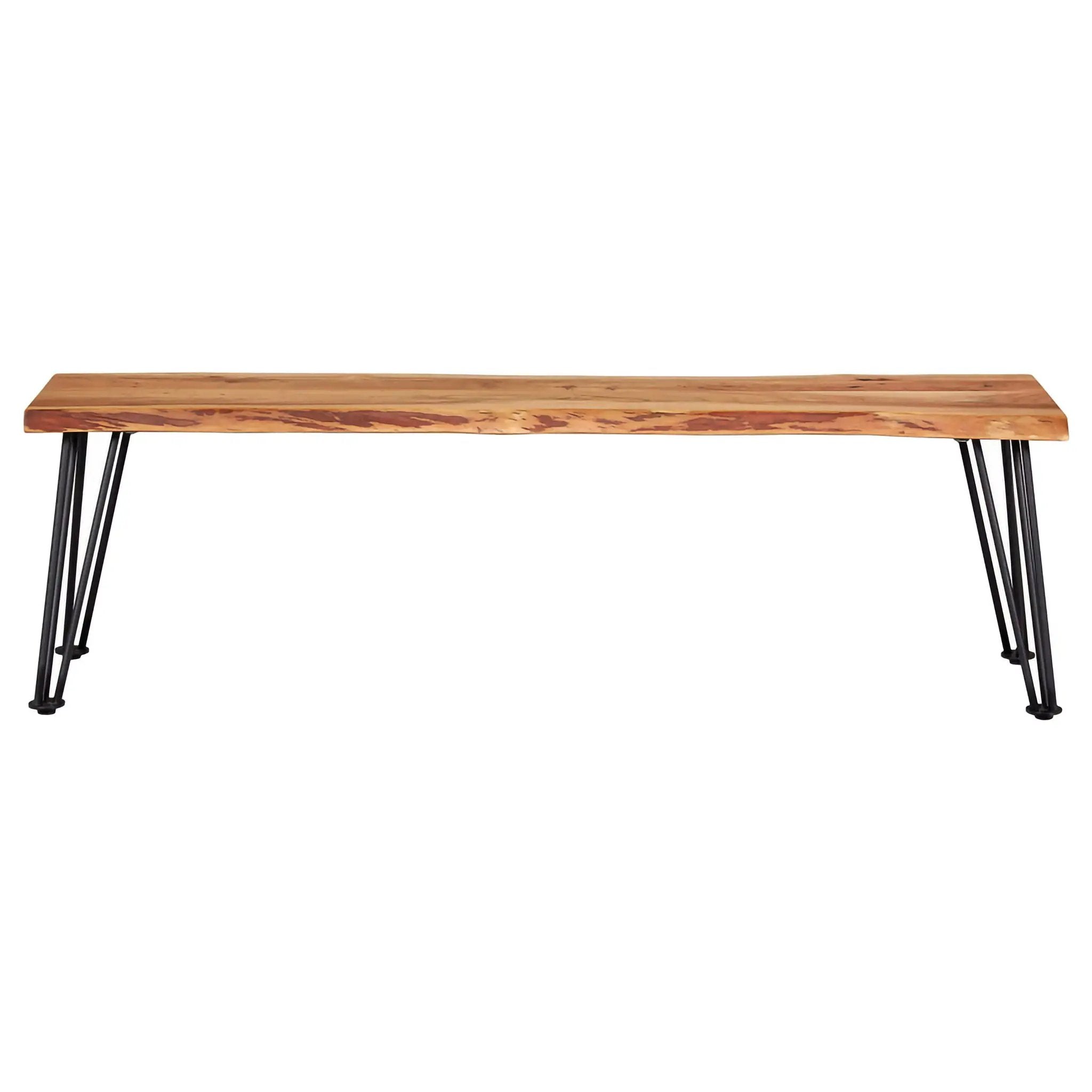 Sherman Wood Dining Bench Natural Acacia by Unique Piece Furniture