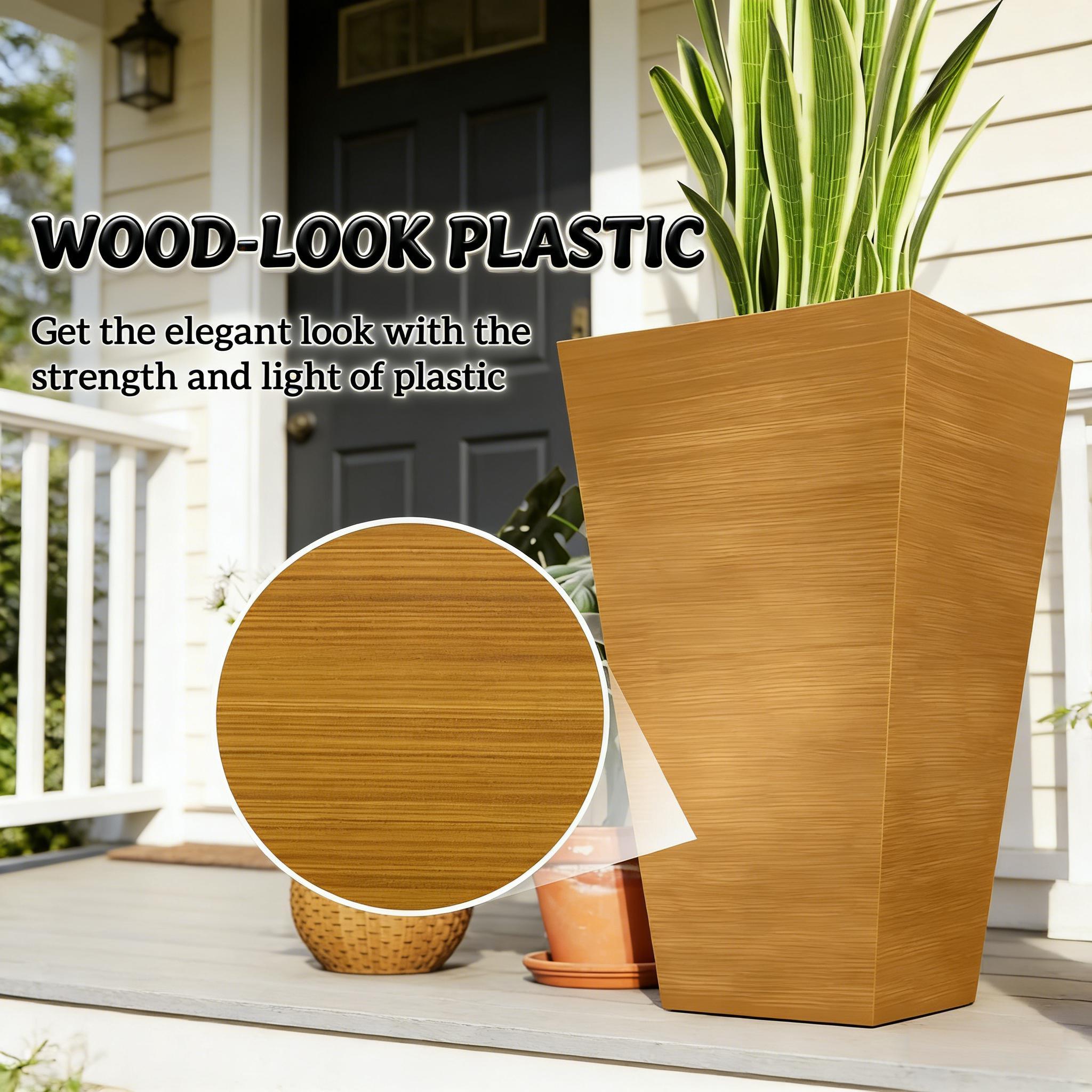 Classic Set of 3 Tall Outdoor Planters by HouseOfZazla