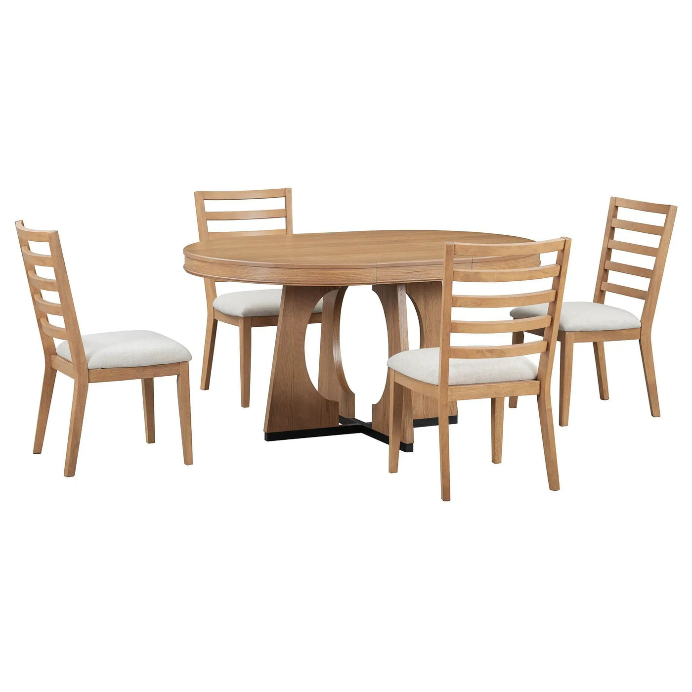 Round Dining Table Set For 4 With Chairs by HouseOfZazla
