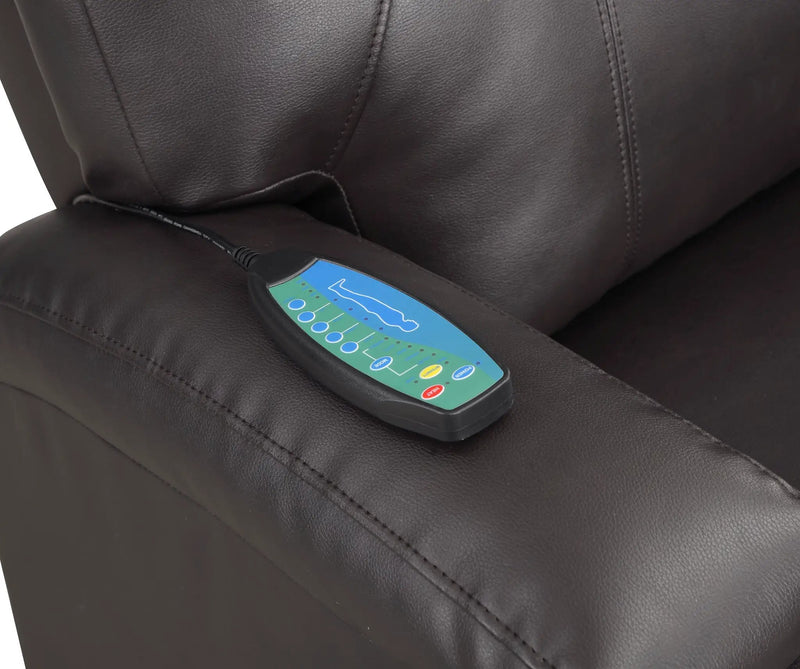 Brown Leather Recliner Aire w/Power Lift & Massage by HouseOfZazla