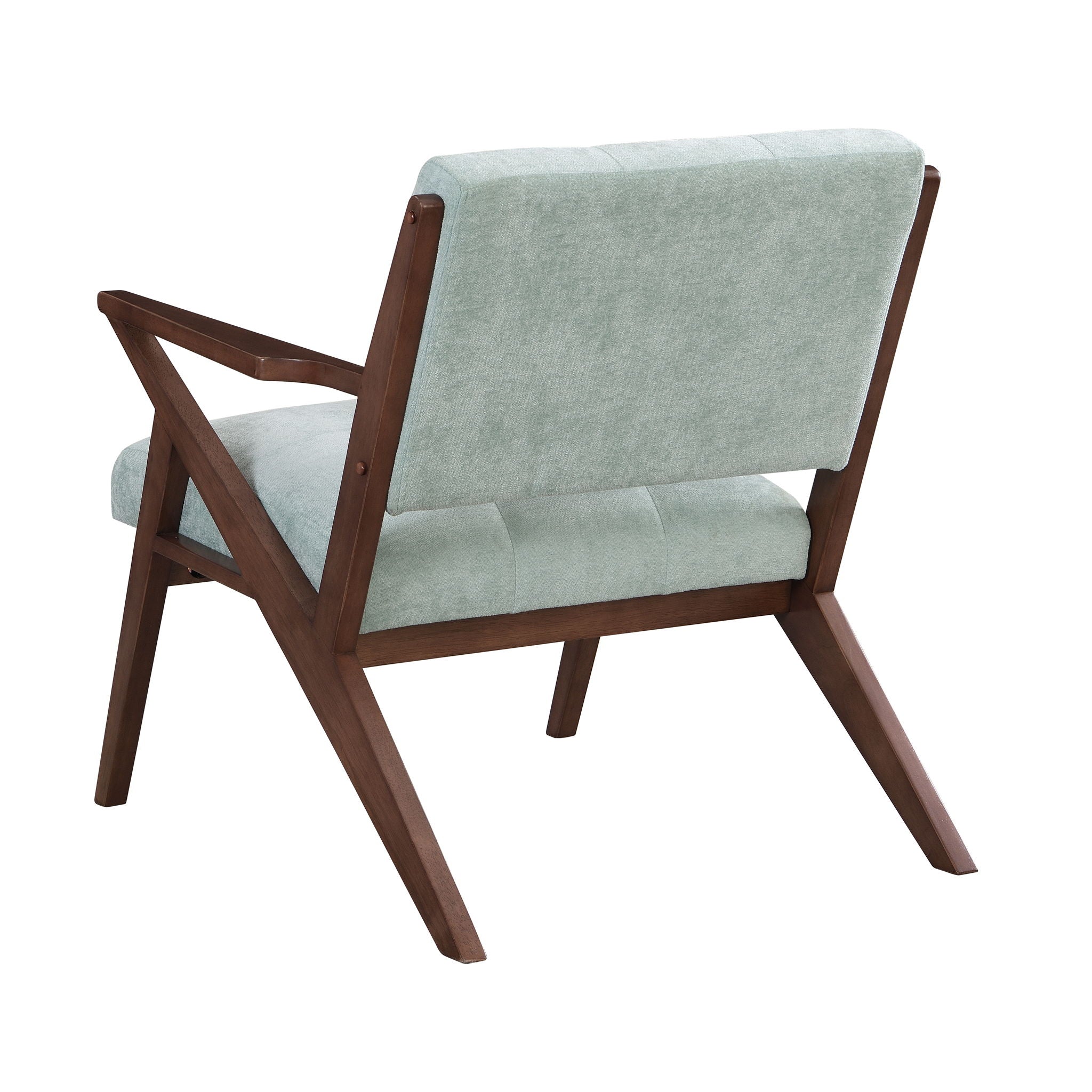 Modern Accent Chair With Plush Cushions, Angled Arm Design - Green by HouseOfZazla
