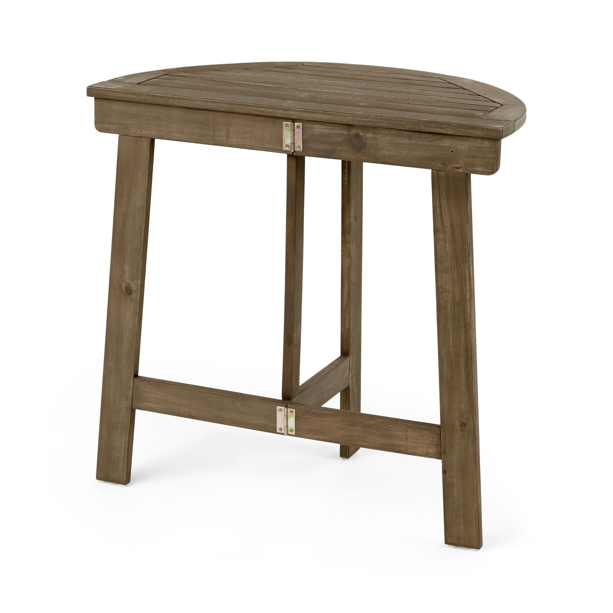 Outdoor Half Round Folding Acacia Wood Bistro Table by HouseOfZazla