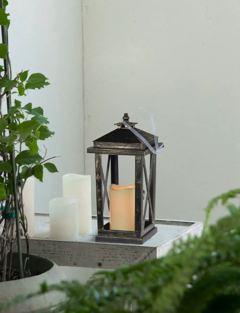 Menifee - Lantern With Led Candle (Set of 2) by HouseOfZazla