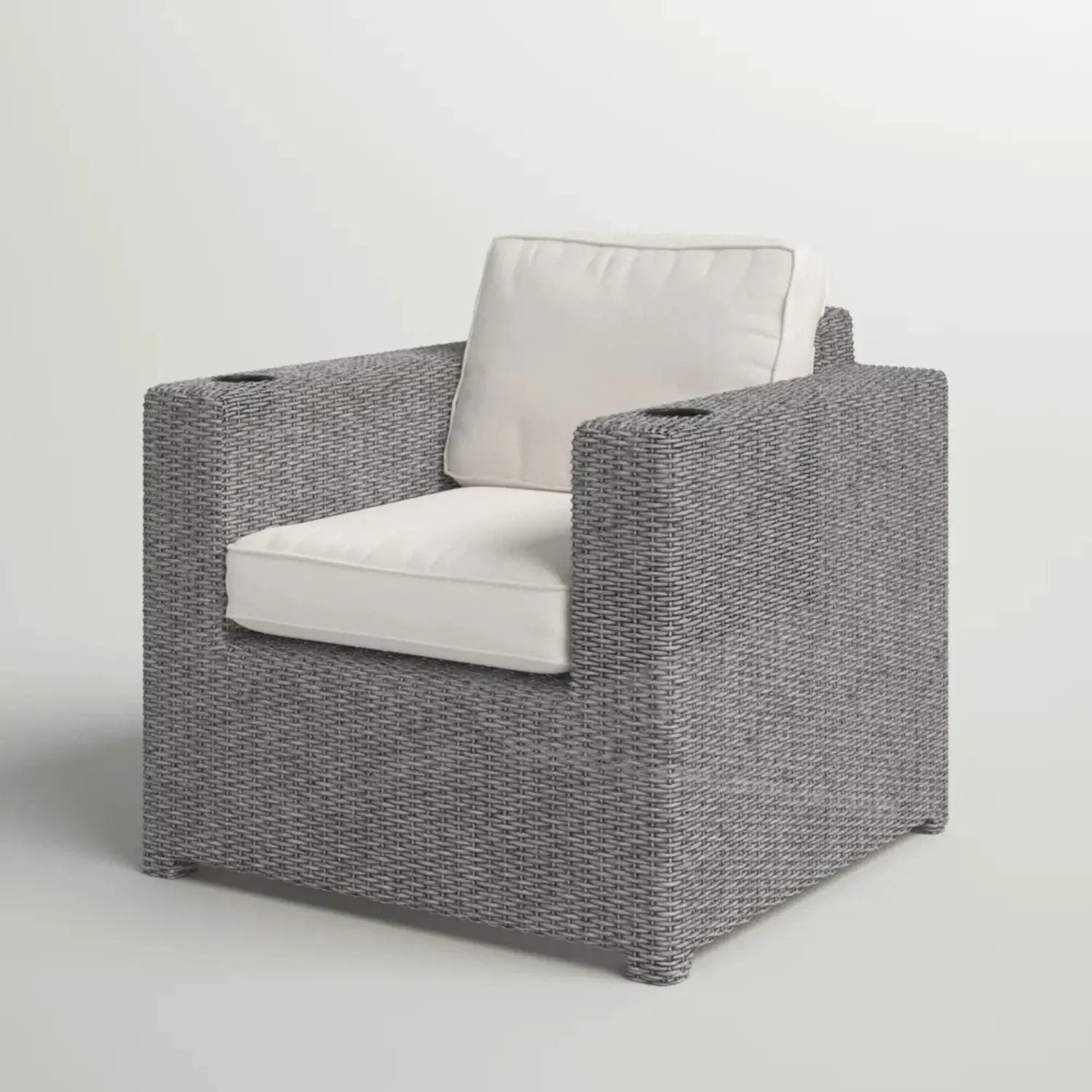 Elegant Patio Chair With Cushions - Gray by HouseOfZazla