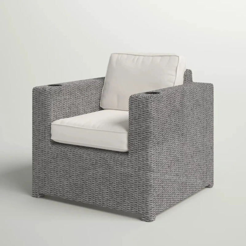 Elegant Patio Chair With Cushions - Gray by HouseOfZazla