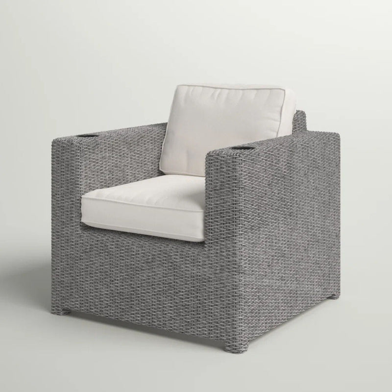 Elegant Patio Chair With Cushions with Weather-Resistant Construction - Gray, photo 3 of 6