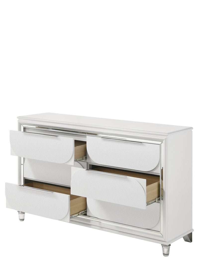 Tarian White Dresser with Acrylic Legs and Jewelry Trays, photo 2 of 4