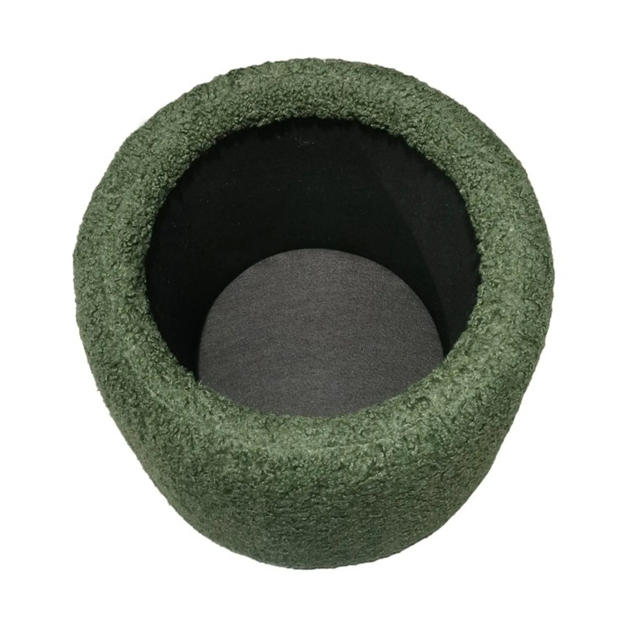 Elegant Round Storage Ottoman Upholstered by HouseOfZazla