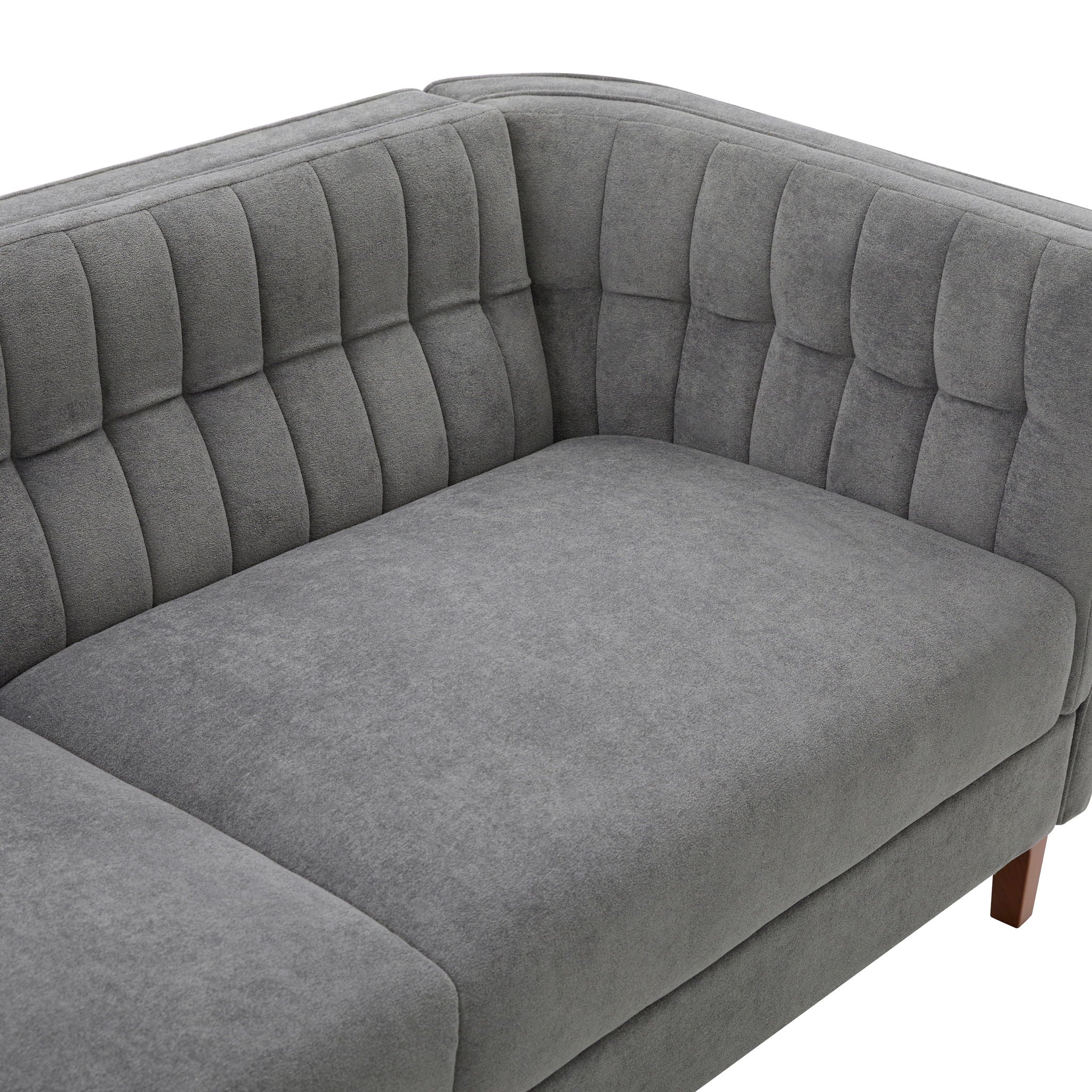 Modern 3 Seater Sofa Upholstered Couch with Curved Armrests by HouseOfZazla