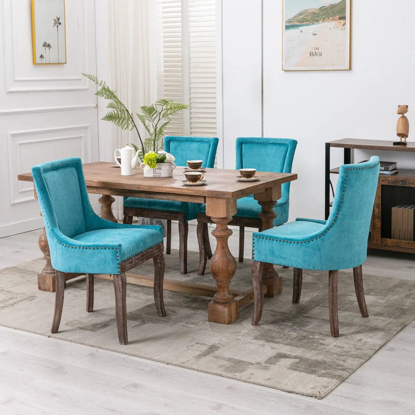 Ultra - Side Dining Chair, Nail Head (Set of 2) by HouseOfZazla