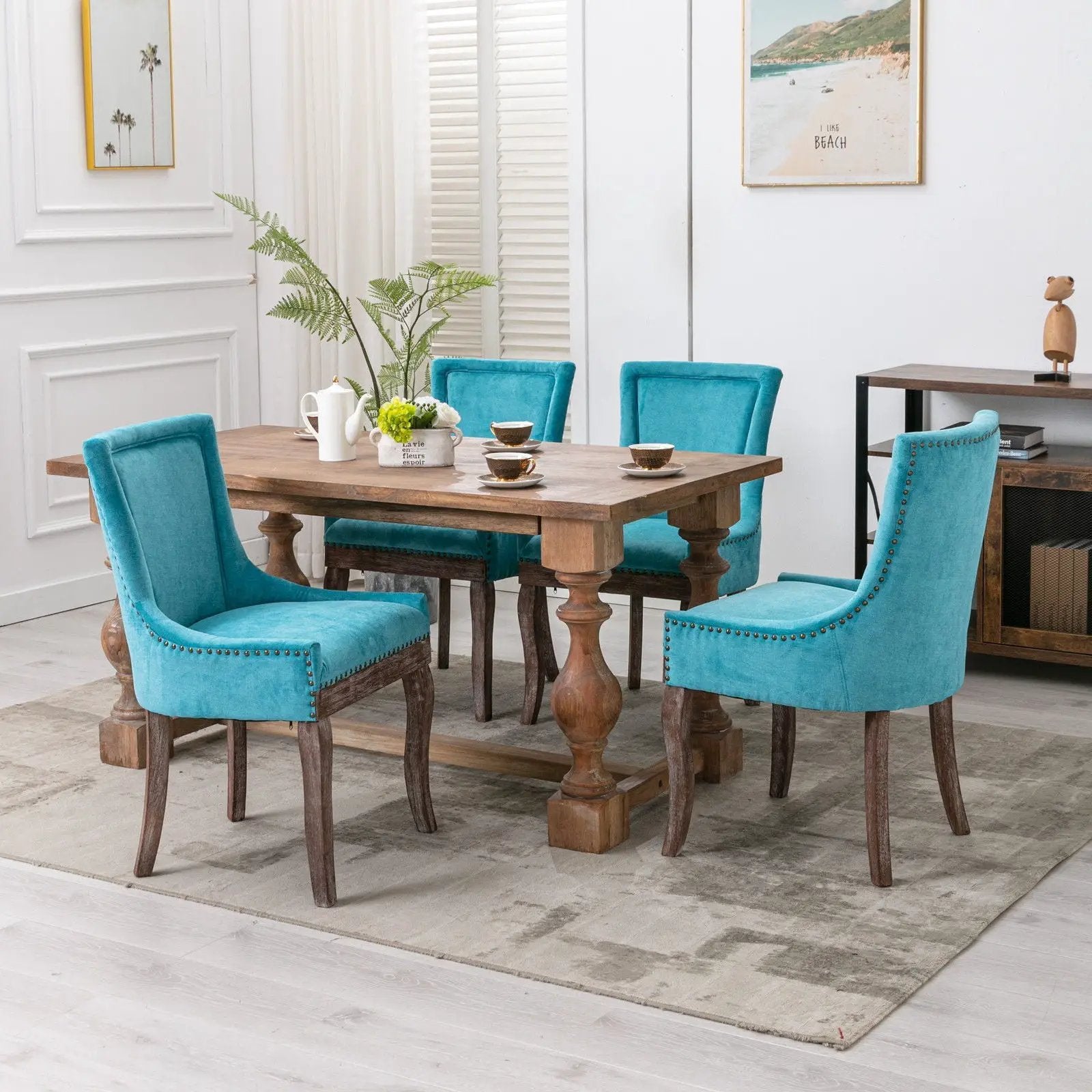 Ultra - Side Dining Chair, Nail Head (Set of 2) by HouseOfZazla