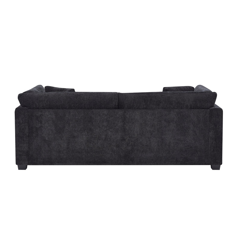 83.50" Modern Flared Arms Sofa (Black) by HouseOfZazla