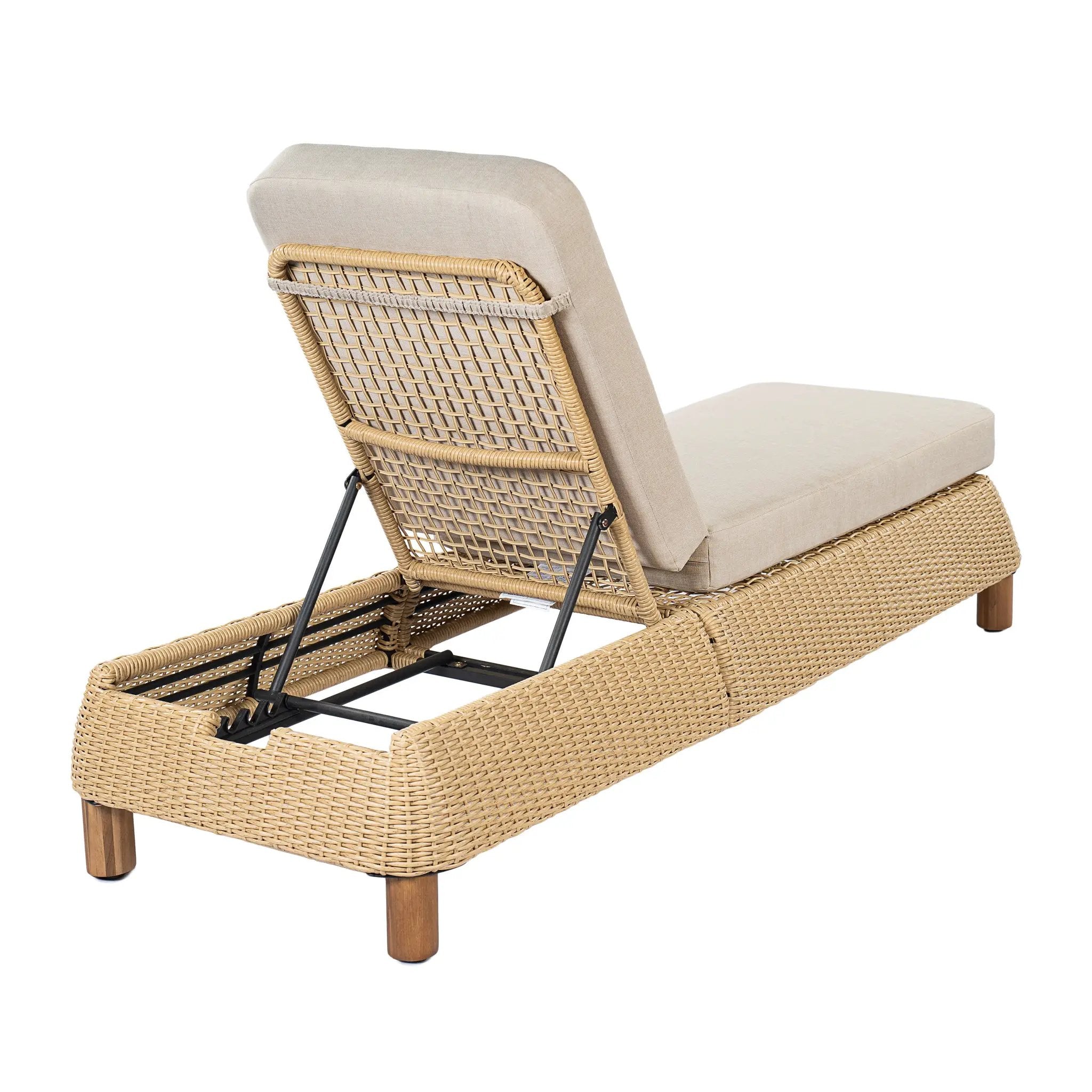 Adjustable Outdoor Wicker Chaise Lounge Chairs Set of 2 by HouseOfZazla