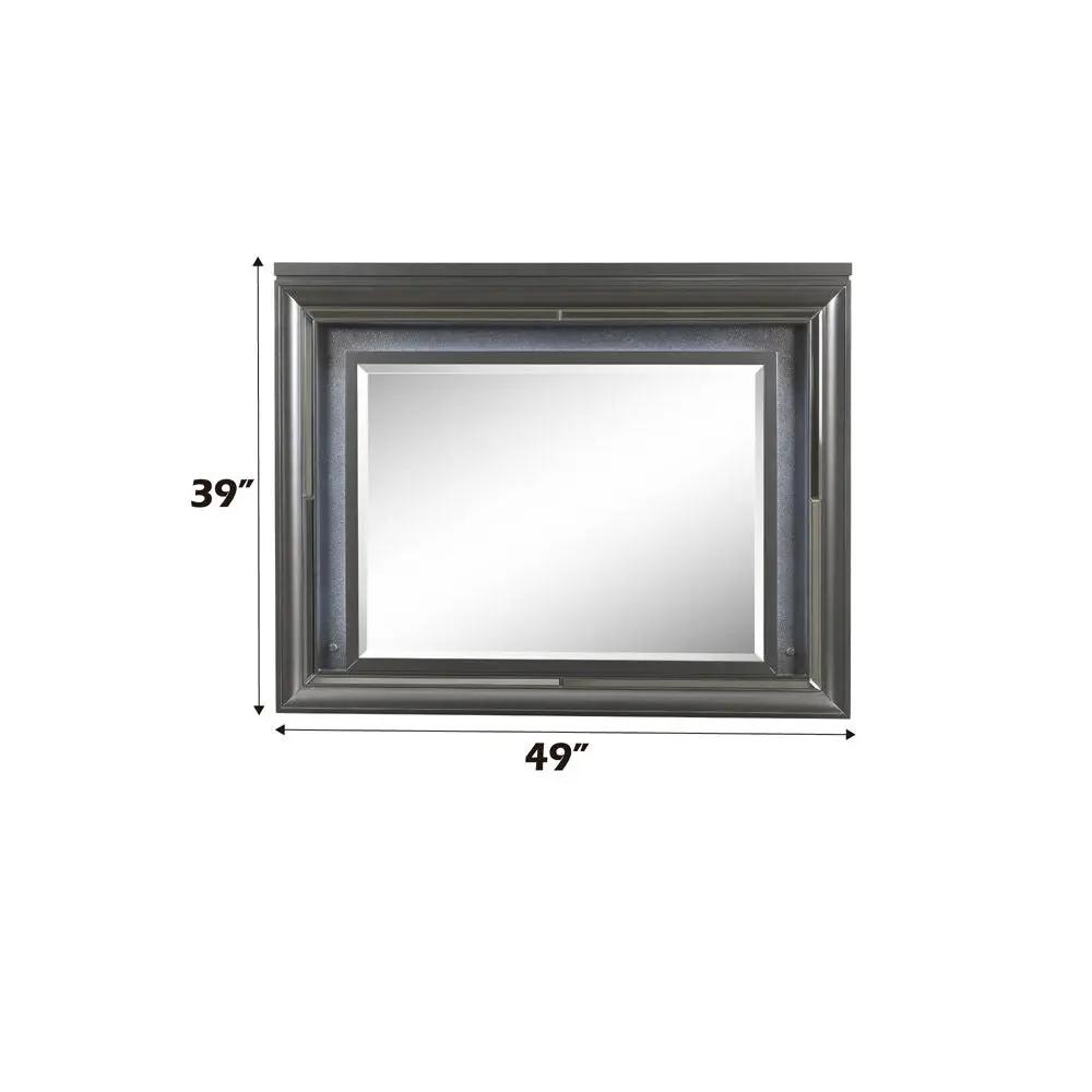 Sawyer - Mirror With LED - Metallic Gray by Unique Piece Furniture