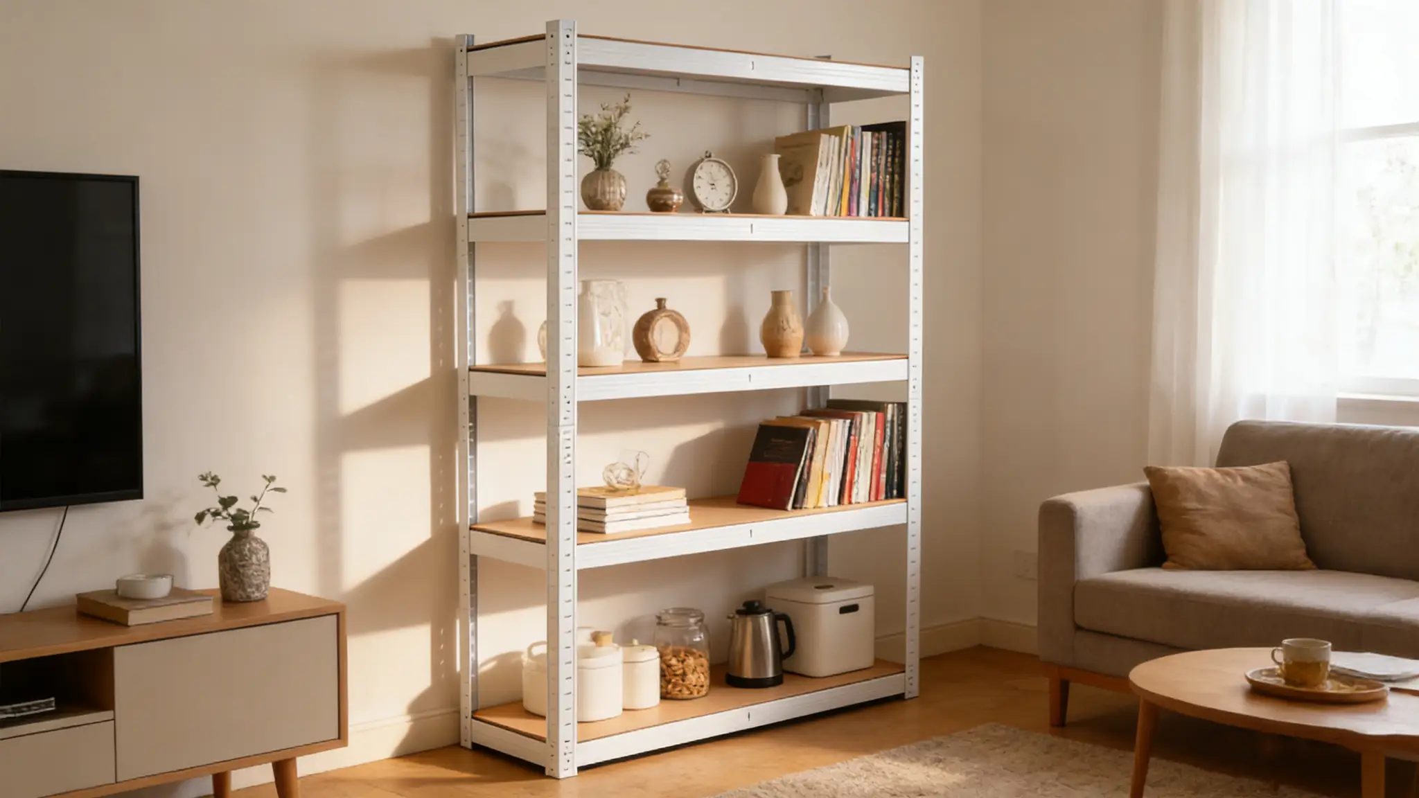 5 Tier Laminated Display Shelving Unit by HouseOfZazla