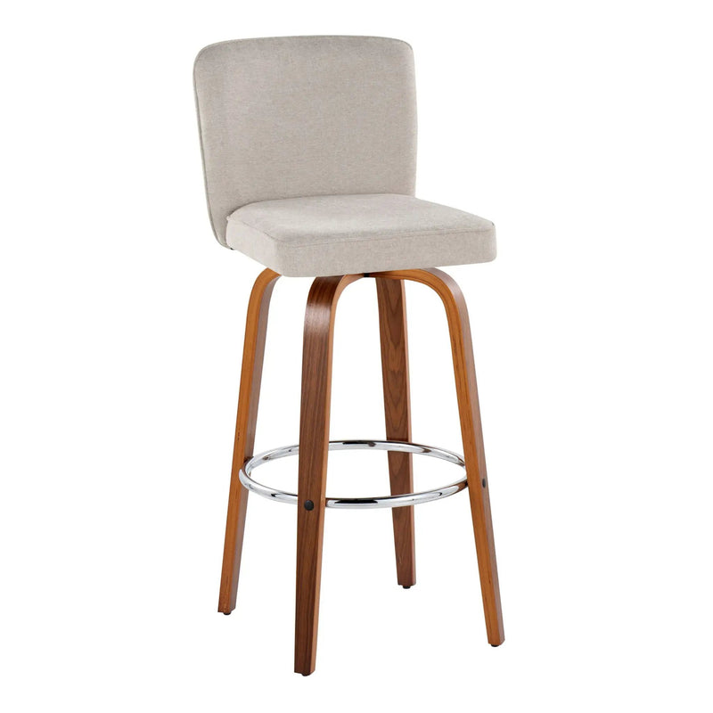 Henry - Contemporary Fixed Height Barstool With Swivel With Round Footrest (Set of 2) by Unique Piece Furniture