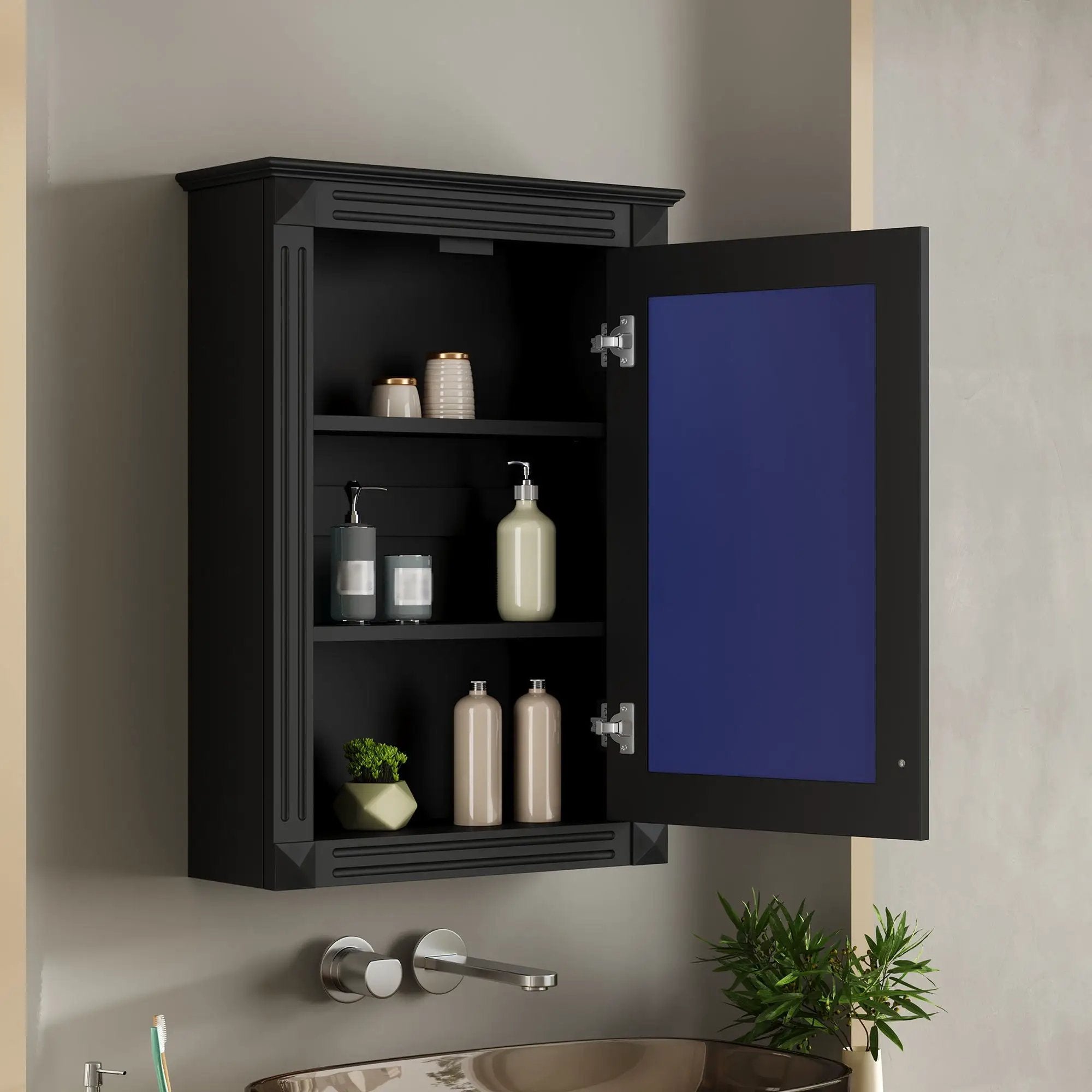 Wall Mounted Bathroom Storage Medicine Cabinet For Over Toilet With Mirror by Unique Piece Furniture