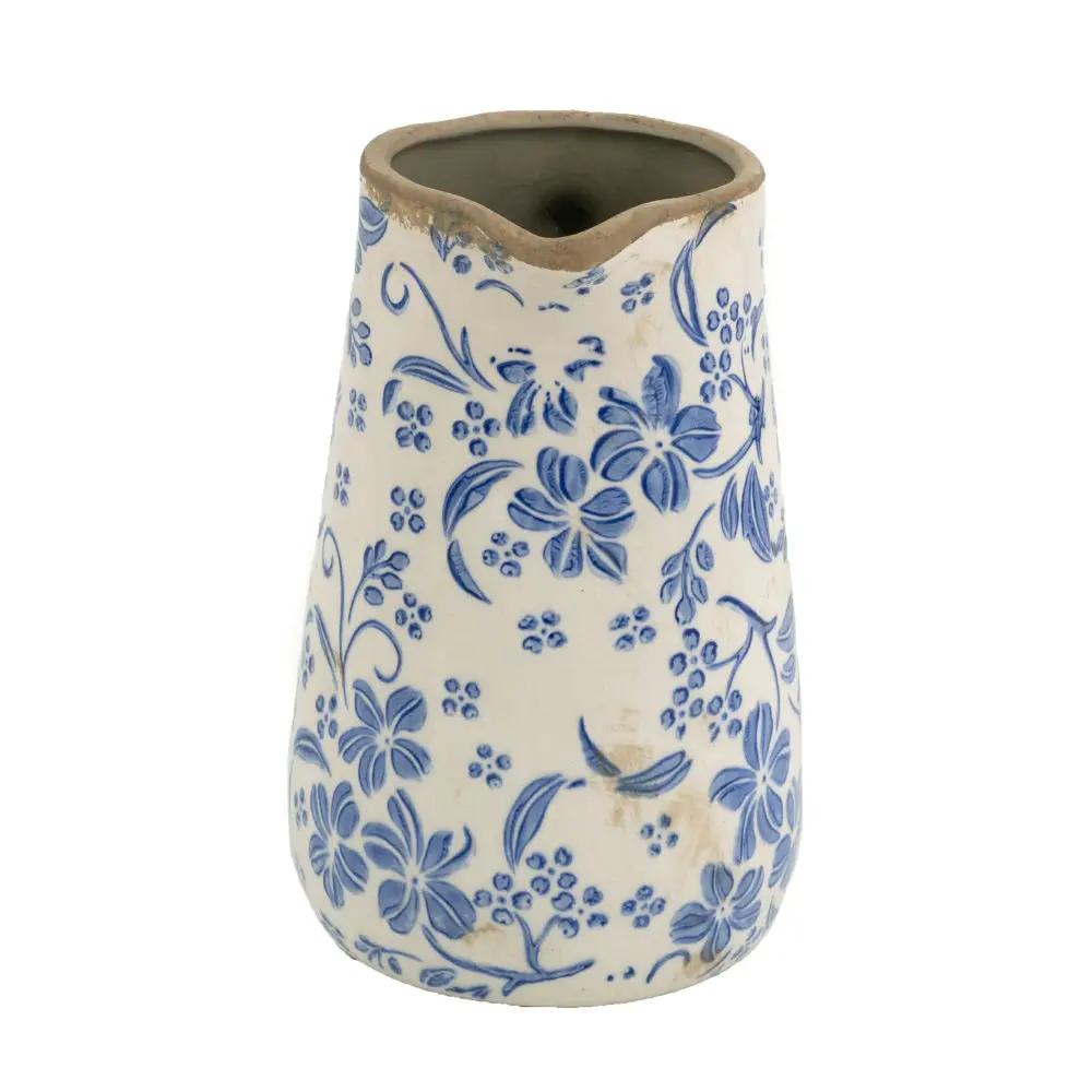 Ceramic Pitcher Vase With Handle by HouseOfZazla