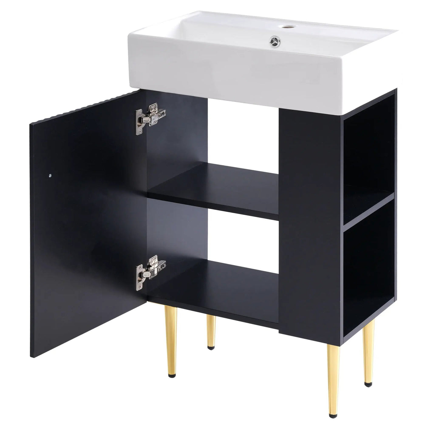 Bathroom Vanity, Combo Cabinet, Bathroom Storage Cabinet, Single Ceramic Sink by HouseOfZazla