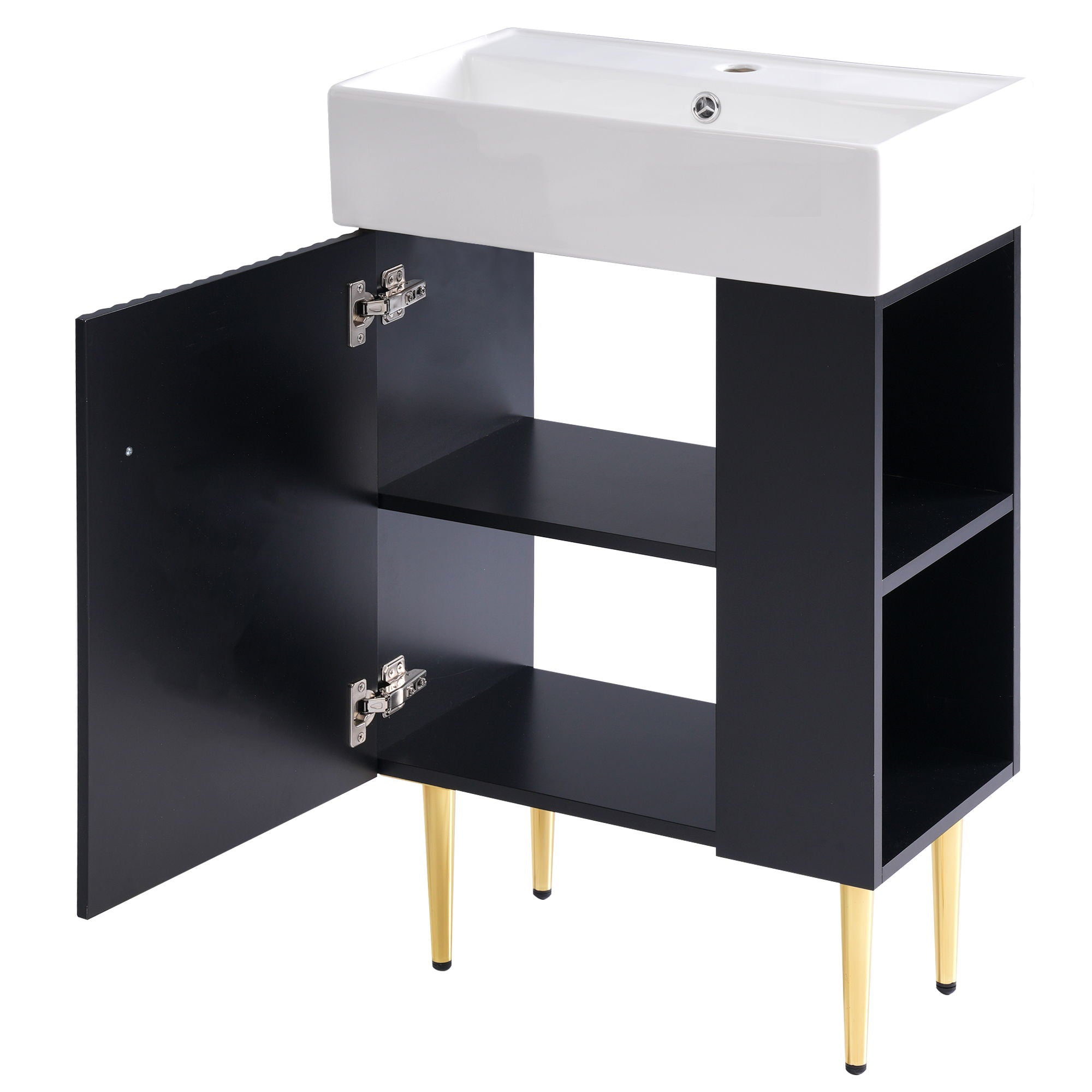 Bathroom Vanity, Combo Cabinet, Bathroom Storage Cabinet, Single Ceramic Sink by HouseOfZazla