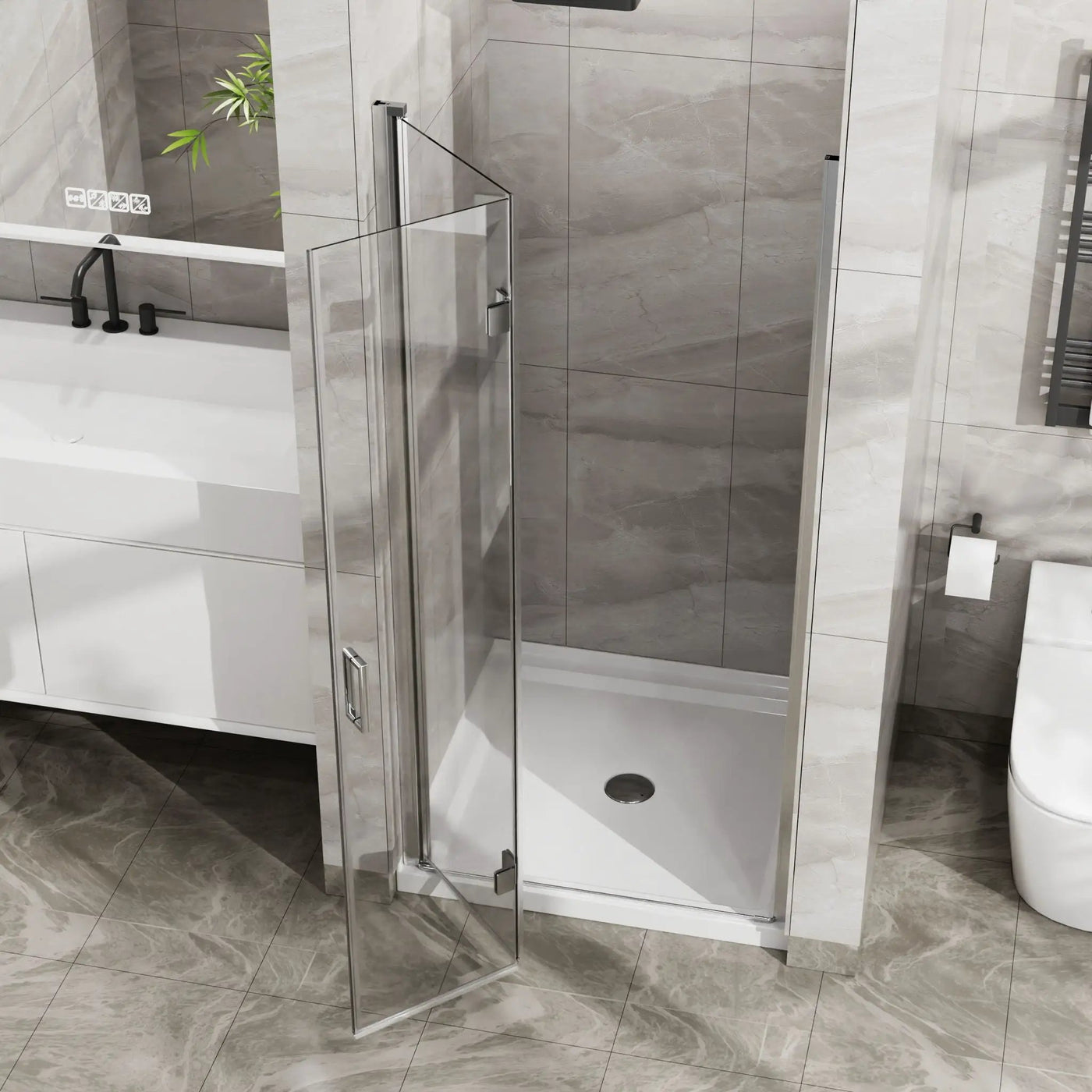 Goodyo - Frameless Glass Shower Door Bifold by HouseOfZazla