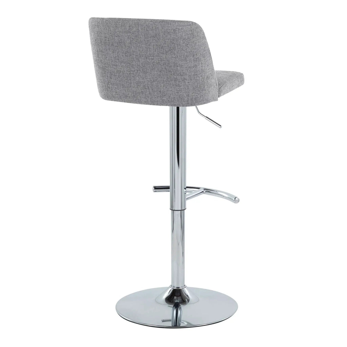 Toriano - Contemporary Adjustable Barstool With Swivel & Rounded T Footrest (Set of 2) by HouseOfZazla