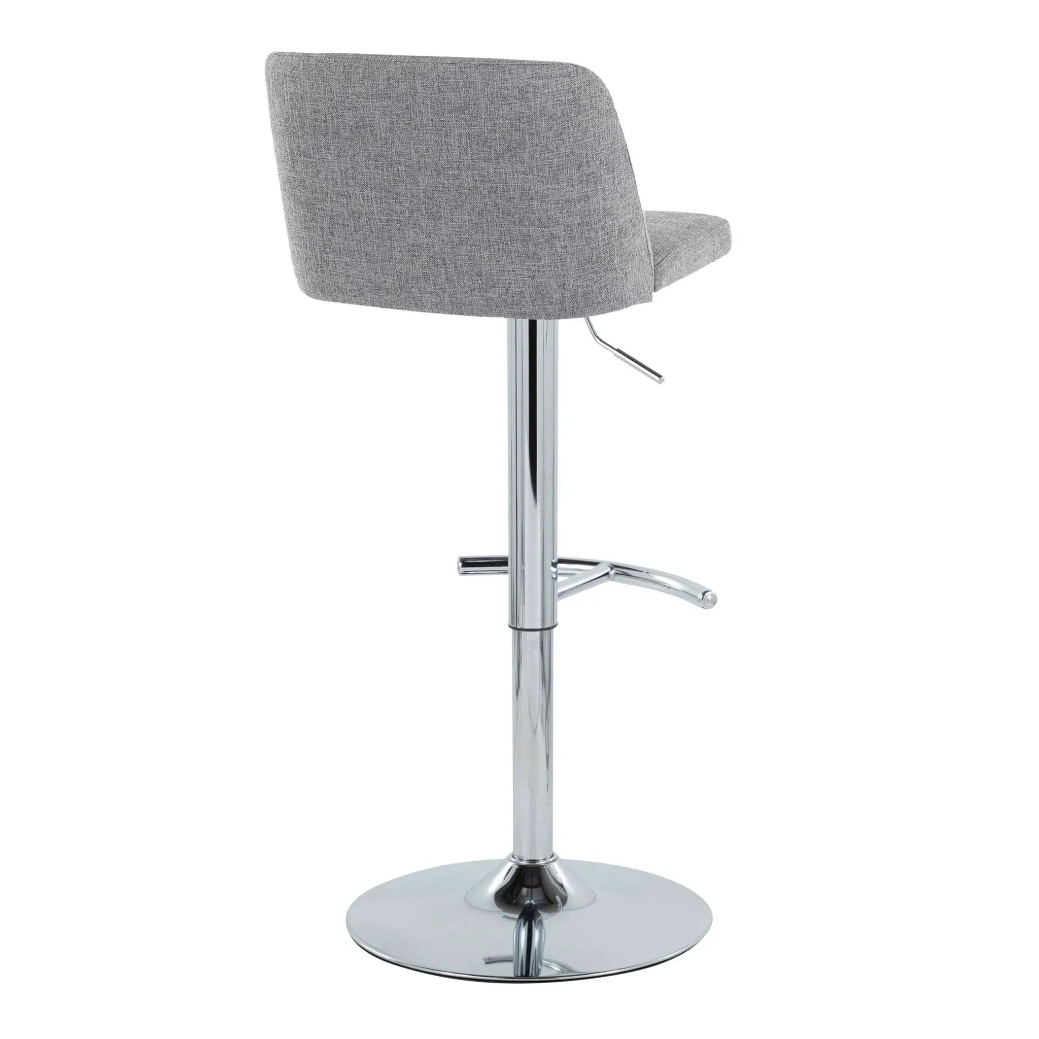 Toriano - Contemporary Adjustable Barstool With Swivel & Rounded T Footrest (Set of 2) by Unique Piece Furniture