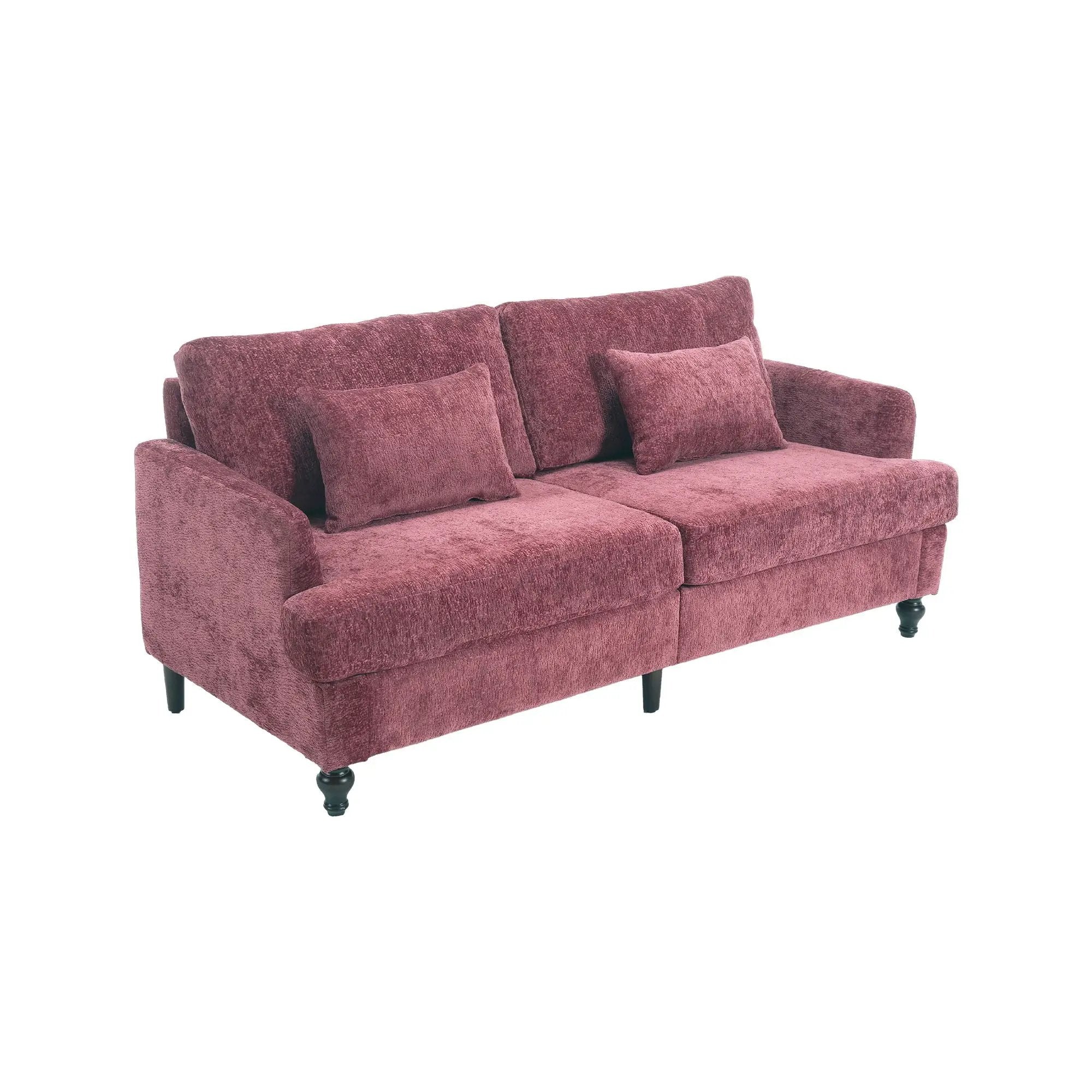 Mid Century Modern Fabric Loveseat Sofa, 2 Seat Upholstered Couch by Unique Piece Furniture