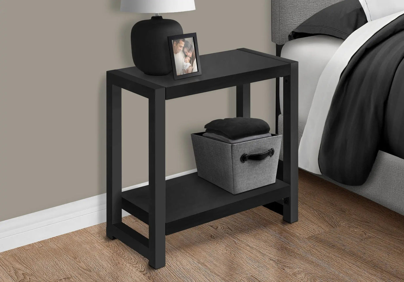 Accent Side Table Narrow Small 2-Tier Contemporary Modern by HouseOfZazla