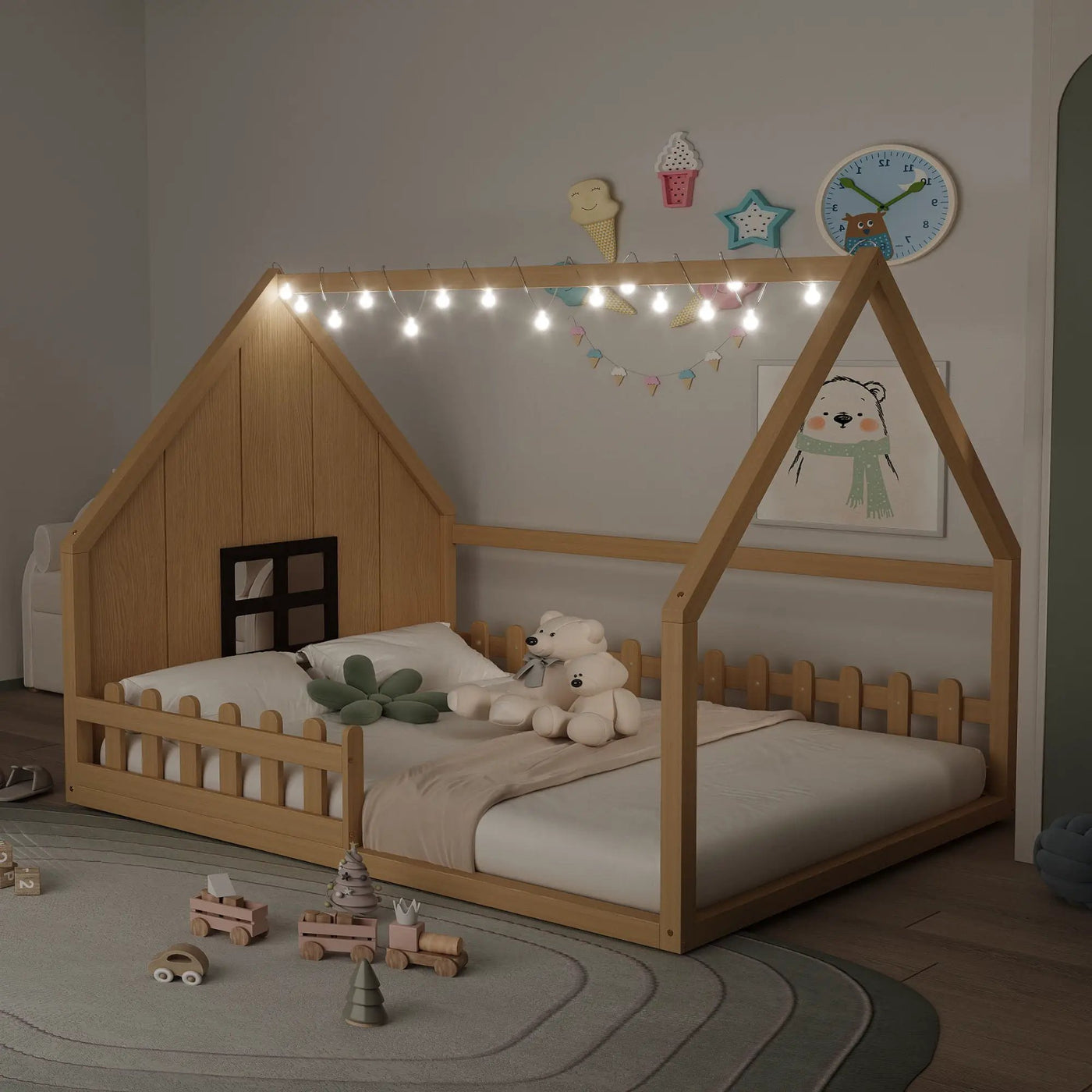House Bed With Window And Fence by HouseOfZazla