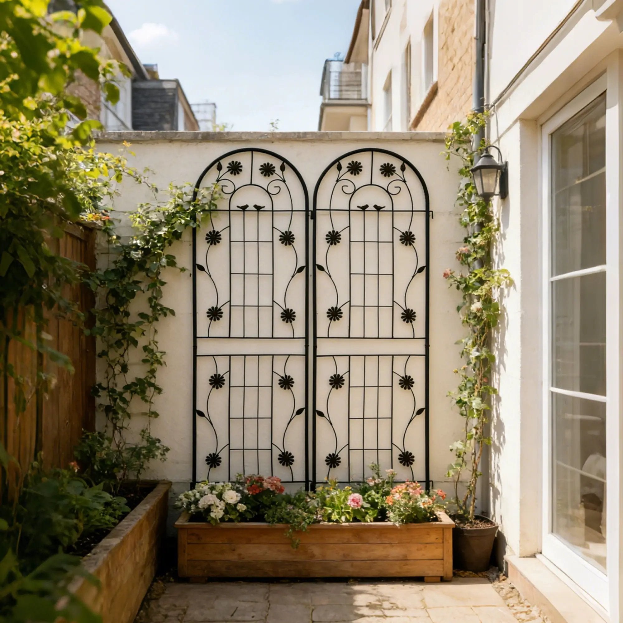 Metal Garden Trellis Rustproof Trellis For Climbing Plant Outdoor Flower Support by Unique Piece Furniture