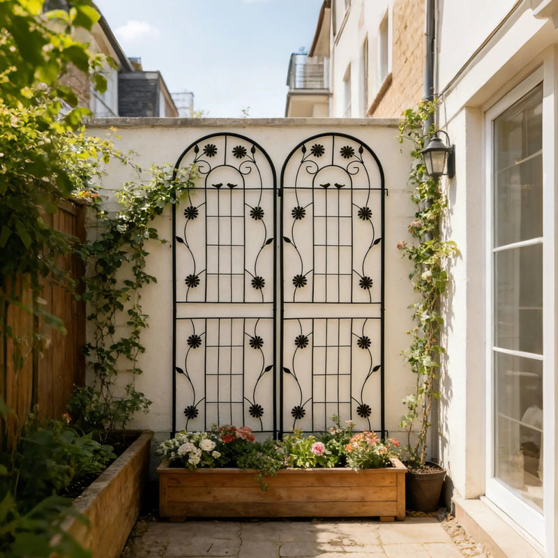 Metal Garden Trellis Rustproof Trellis For Climbing Plant Outdoor Flower Support by Unique Piece Furniture