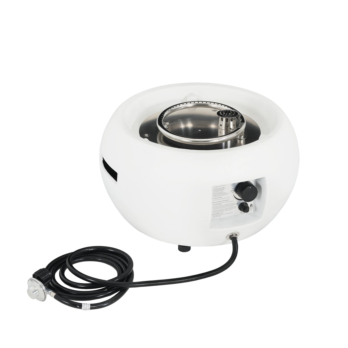 Patio MGO Propane Fire Pit with 40,000 BTU Output - White or Brown, photo 7 of 10