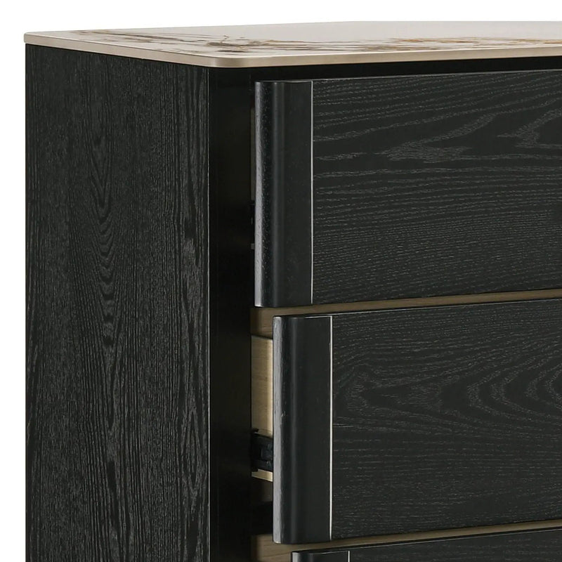 Opel - 5 Drawer Chest - Black by HouseOfZazla