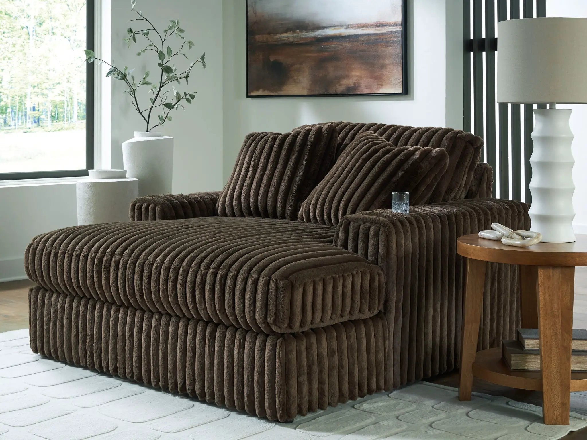 Midnight-Madness - Oversized Chaise by Unique Piece Furniture