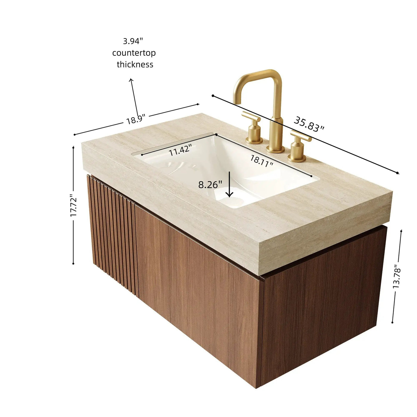 MURI 36" Bathroom Vanity & Sink by HouseOfZazla