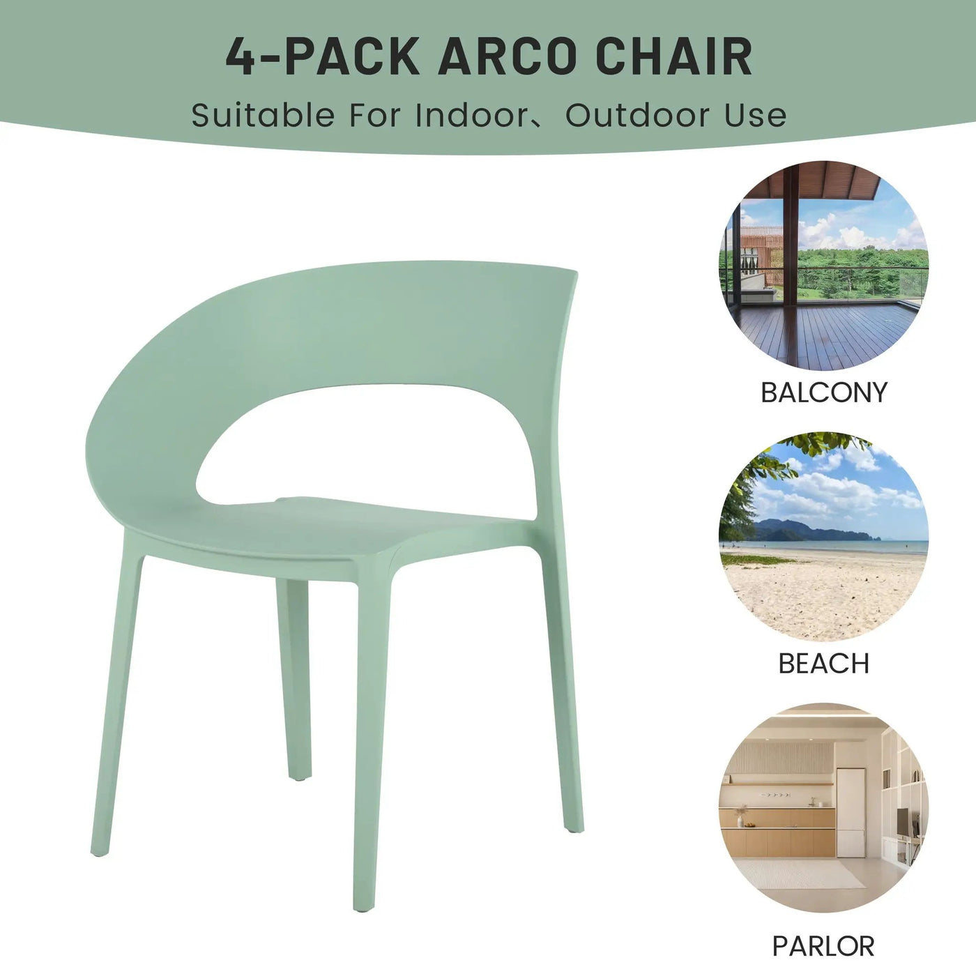 4 Piece Set Of Modern Designed Single Chairs With Folding Square Table by HouseOfZazla