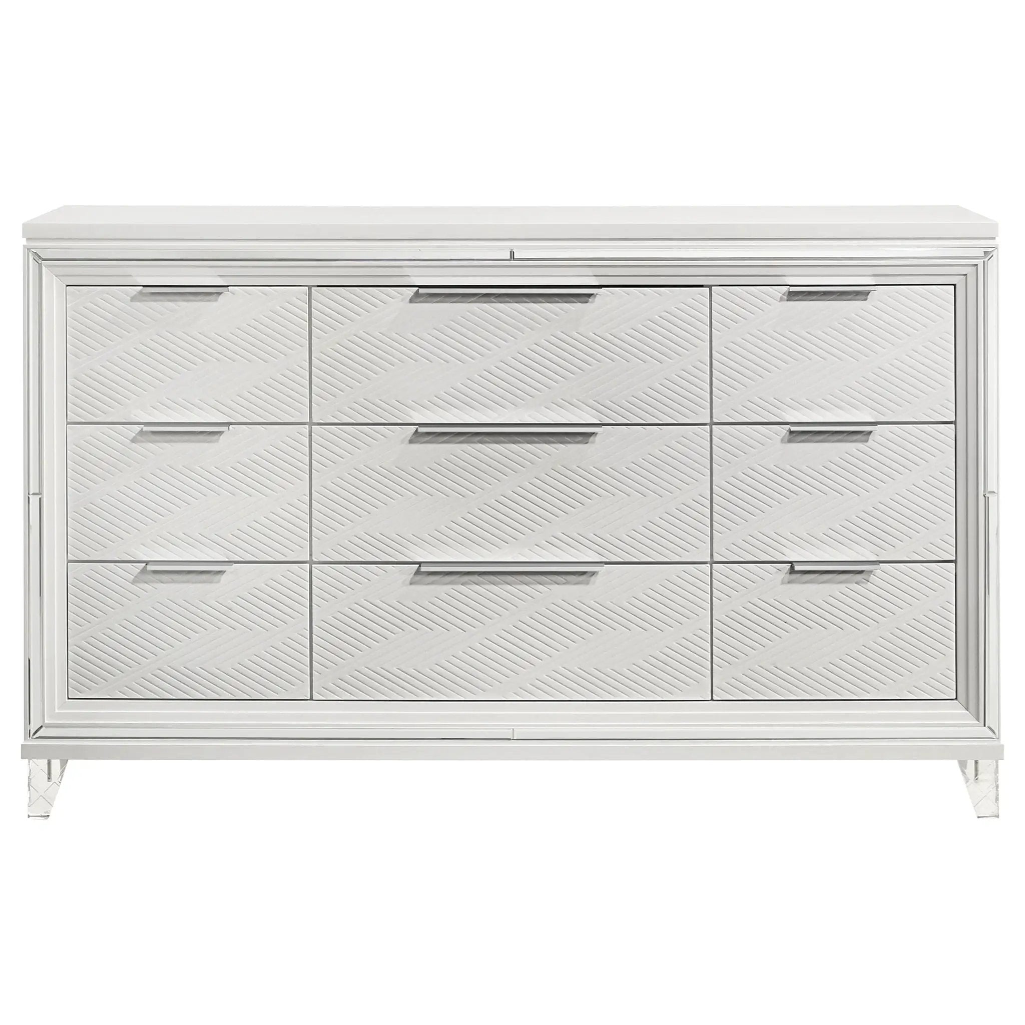 Marmore 9-drawer Dresser Cabinet White by Unique Piece Furniture