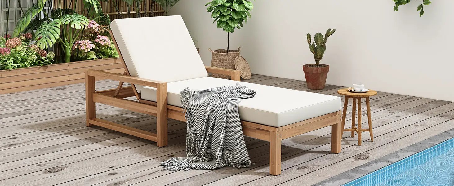 TREXM Outdoor Lounge Chairs Set of 2 by HouseOfZazla