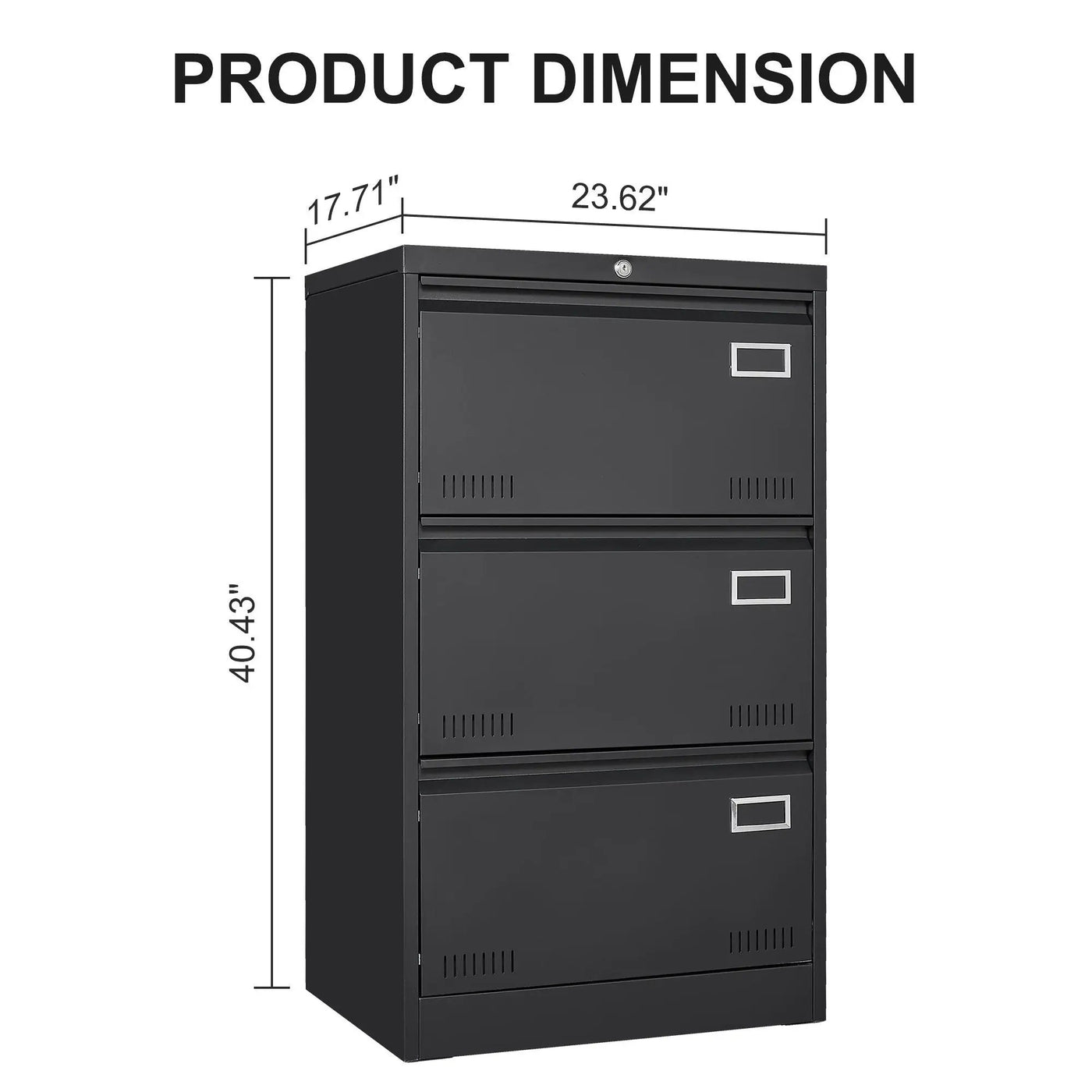 Filing Cabinet Lateral File Cabinet 3 Drawer, Locking Metal File Cabinets Three Drawer, Office Filing Cabinet With Lock Drawers For Home Office by HouseOfZazla