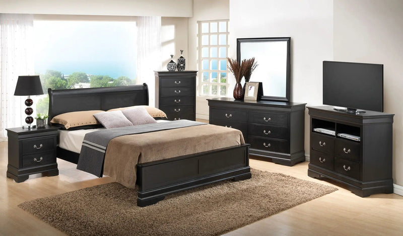 Sleigh Bed With Low Footboard by Unique Piece Furniture