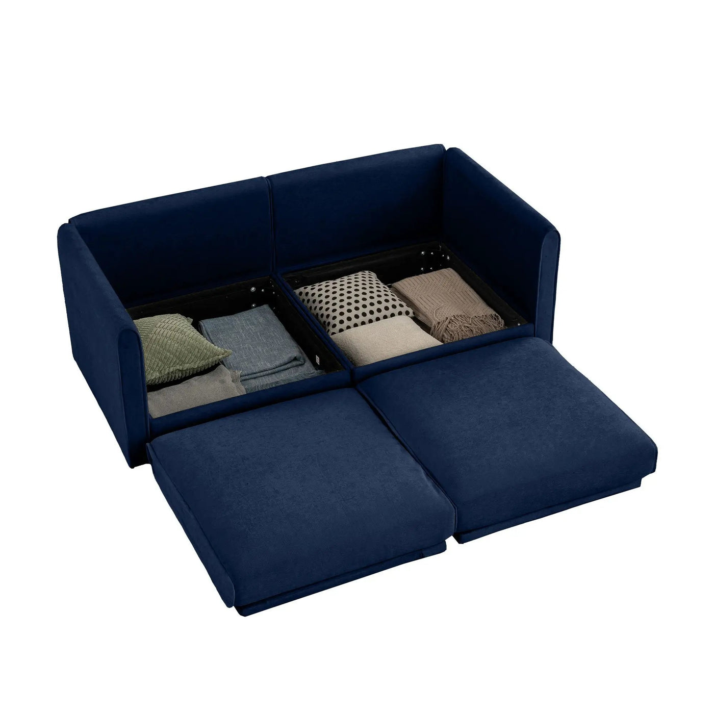Stylish Sofa With Storage Seat And Cylindrical Backrest by HouseOfZazla