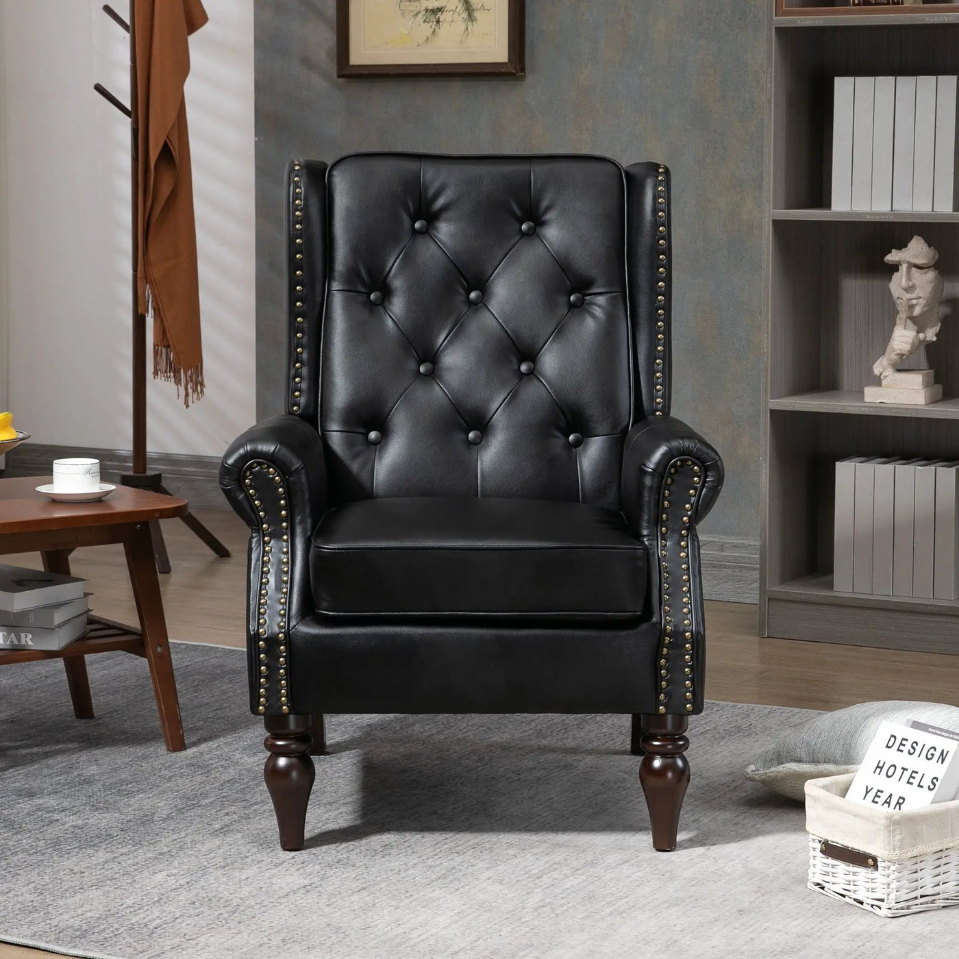 Modern Accent Armchair With Sturdy Wood Legs by HouseOfZazla