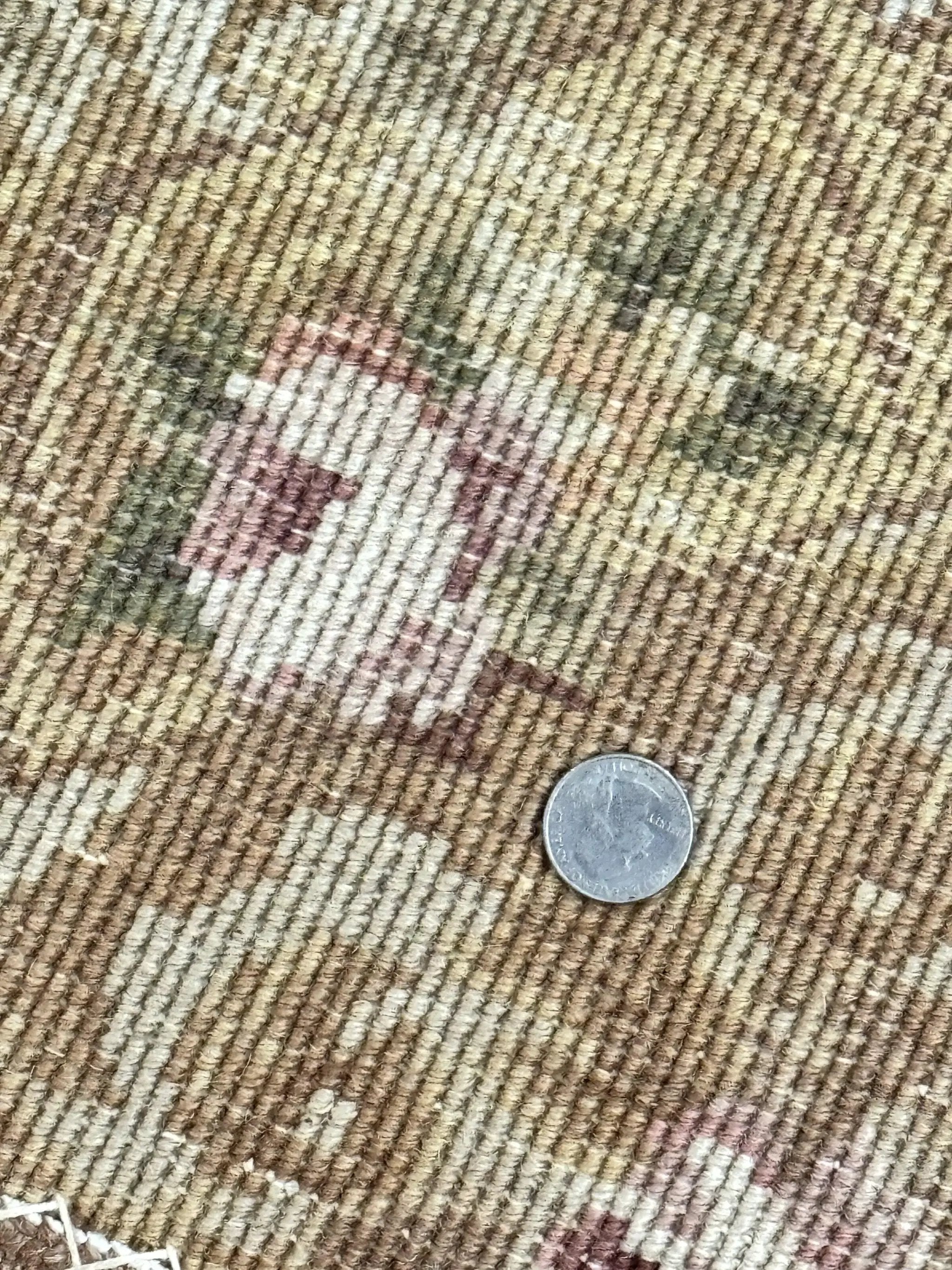 Chinese Aubusson Rug 3.6 x 5, Beige and Gold, Handmade Vintage Elegant European Design Carpet, Plush Wool, Handmade by Jewel Rugs
