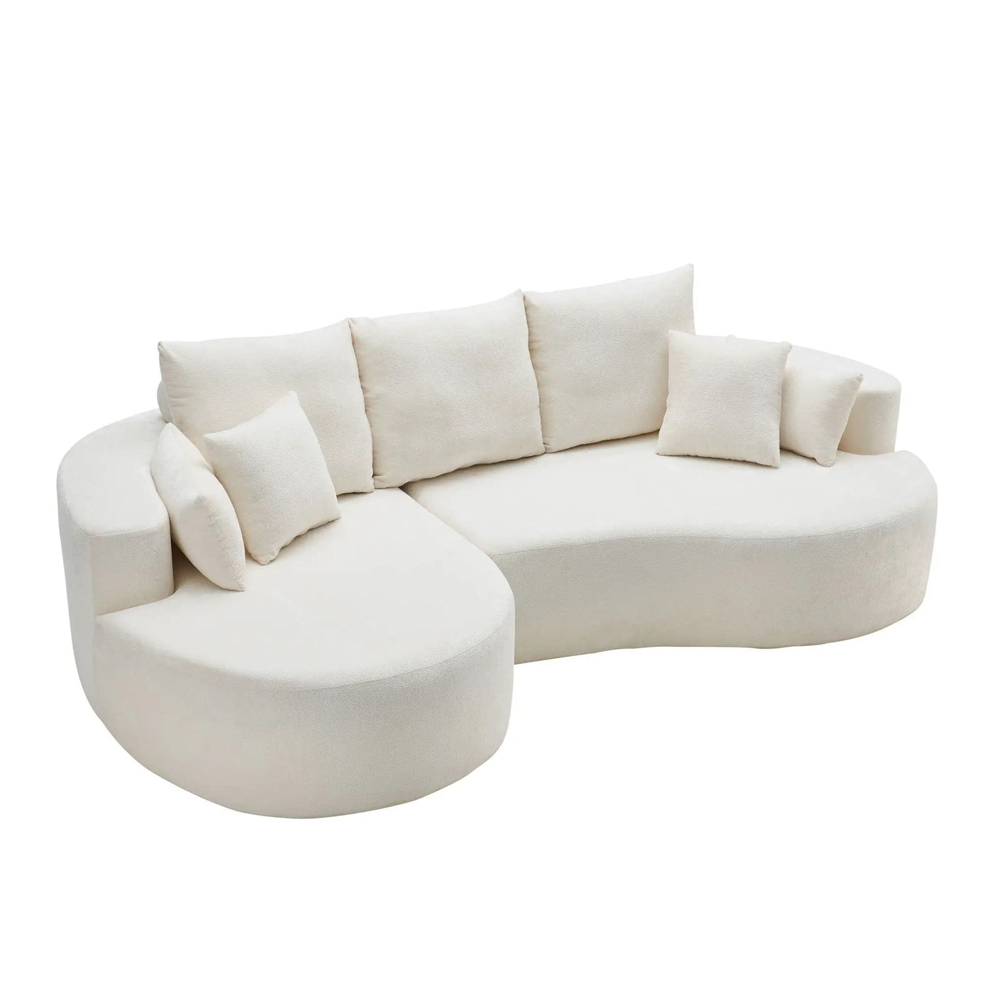 2 Piece Fabric Cloud Curved Sectional Sofa With Chaise by HouseOfZazla