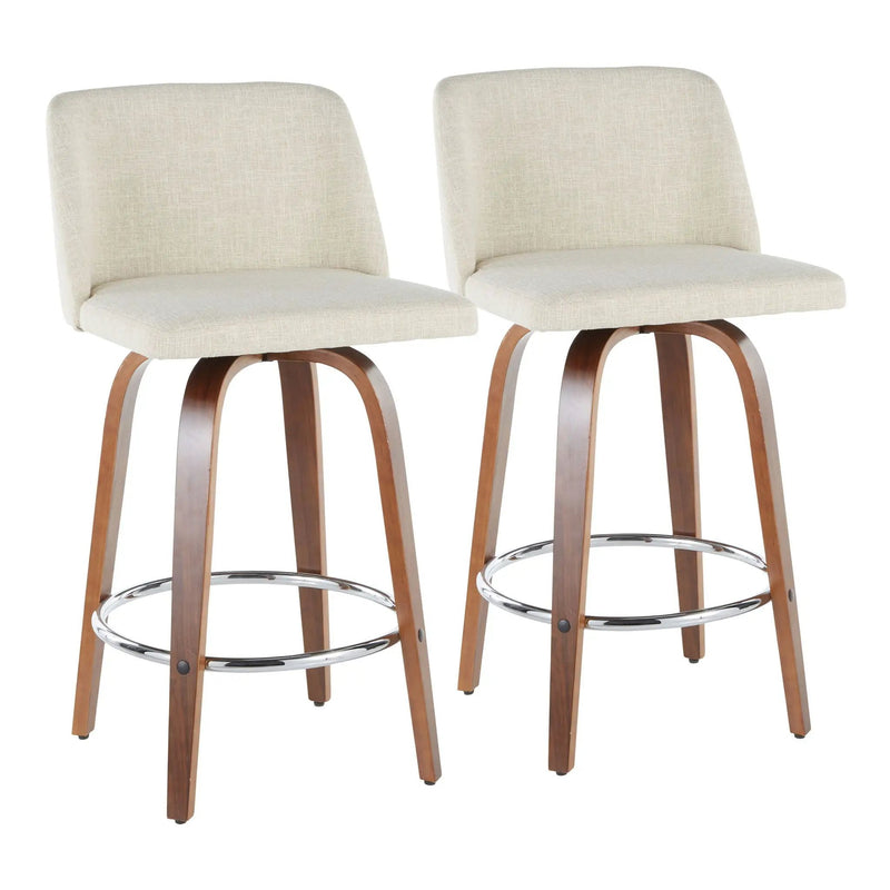 Toriano - Mid-Century Modern Counter Stool (Set of 2) by Unique Piece Furniture