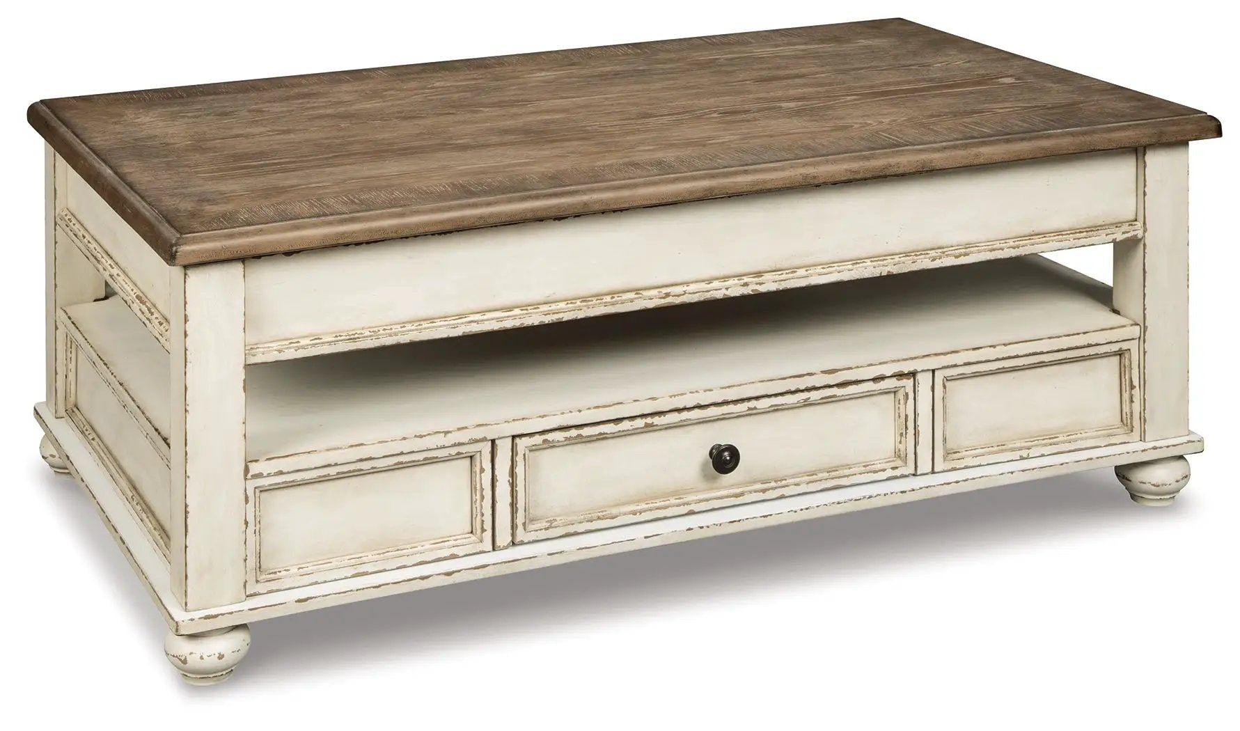 Realyn - Lift Top Cocktail Table - White / Brown by Unique Piece Furniture