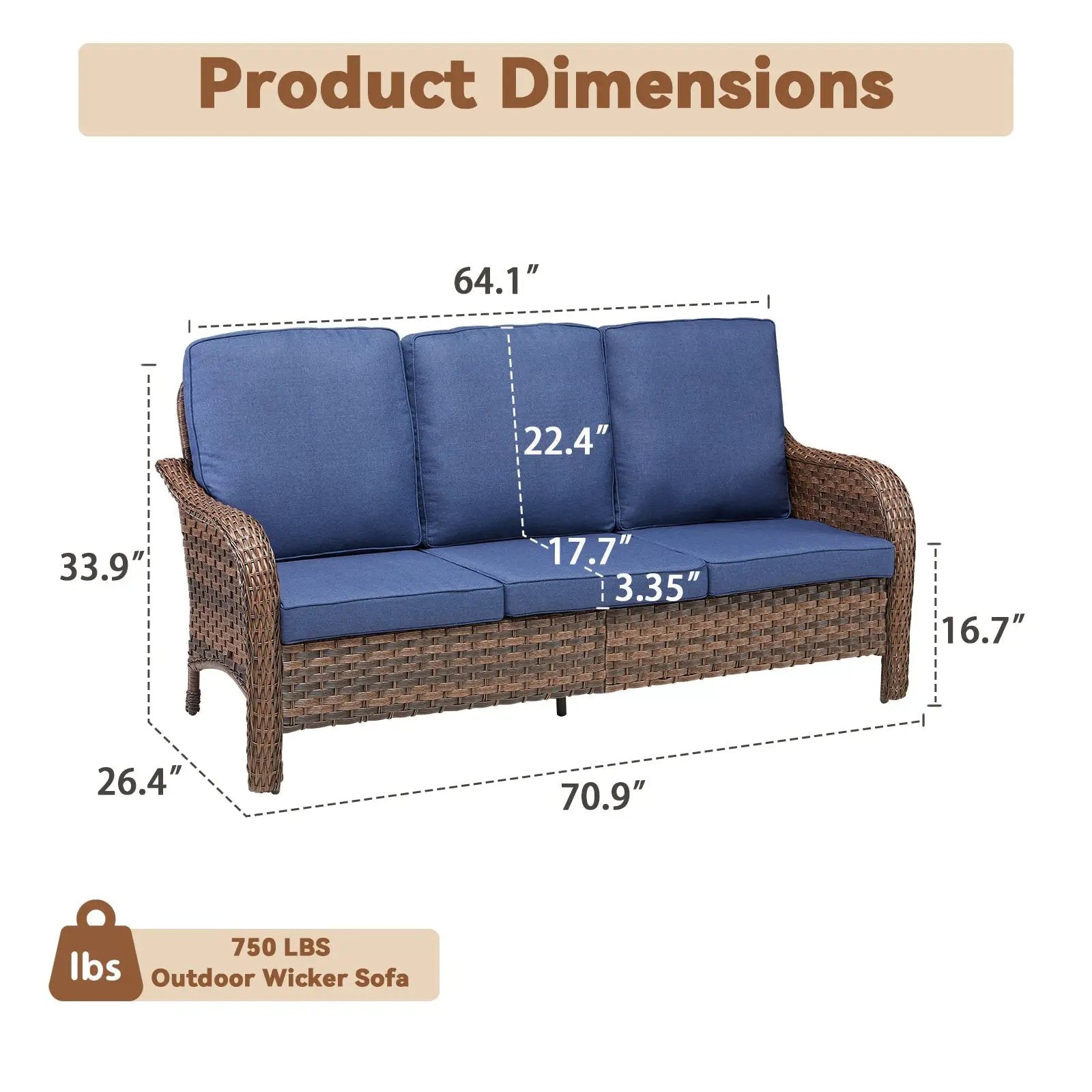 70.9" PE Wicker Rattan Outdoor Furniture Set by HouseOfZazla