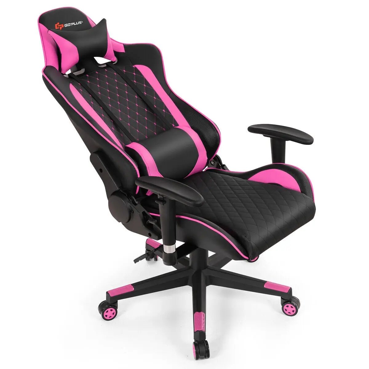 Massage Gaming Chair with Lumbar Support and Headrest by DirectDeals